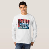 Suicide Squad | Rode en blauwe Logo T-shirt (Voorkant volledig)
