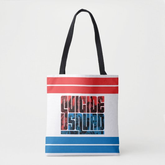 Suicide Squad | Rode en blauwe Logo Tote Bag (Voorkant)