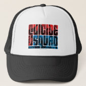 Suicide Squad | Rode en blauwe Logo Trucker Pet (Voorkant)