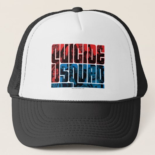 Suicide Squad | Rode en blauwe Logo Trucker Pet (Voorkant)