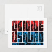 Suicide Squad | Rood en blauw Logo Briefkaart (Voorkant / Achterkant)