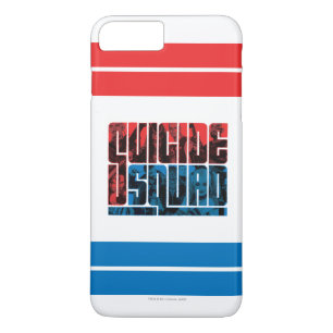 Suicide Squad   Rood en blauw Logo iPhone 8/7 Plus Hoesje