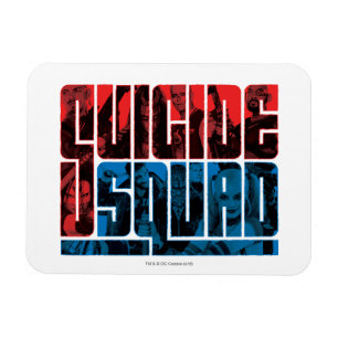 Suicide Squad   Rood en blauw Logo Magneet