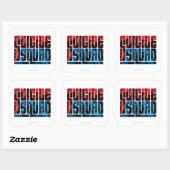 Suicide Squad | Rood en blauw Logo Vierkante Sticker (Vel)