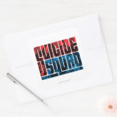 Suicide Squad | Rood en blauw Logo Vierkante Sticker (Envelop)