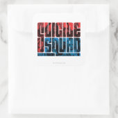 Suicide Squad | Rood en blauw Logo Vierkante Sticker (Tas)