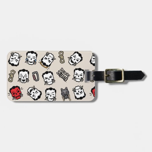 Suicide Squad | Slipknot Emoji Pattern Bagagelabel (Voorkant horizontaal)