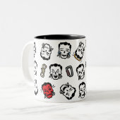 Suicide Squad | Slipknot Emoji Pattern Tweekleurige Koffiemok (Voorkant links)