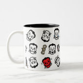 Suicide Squad | Slipknot Emoji Pattern Tweekleurige Koffiemok (Links)