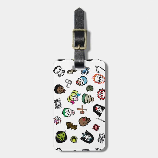 Suicide Squad | Suicide Squad Emoji Pattern Bagagelabel (Voorkant verticaal)