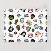 Suicide Squad | Suicide Squad Emoji Pattern Briefkaart (Voorkant)