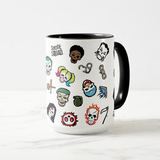 Suicide Squad | Suicide Squad Emoji Pattern Mok (Voorkant rechts)