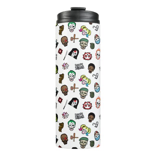 Suicide Squad | Suicide Squad Emoji Pattern Thermosbeker (Voorkant)