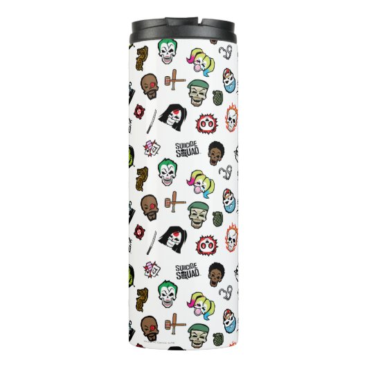 Suicide Squad | Suicide Squad Emoji Pattern Thermosbeker (Achterkant)