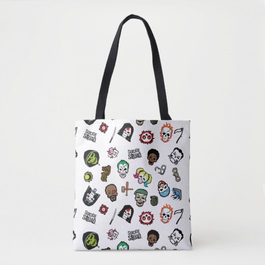 Suicide Squad | Suicide Squad Emoji Pattern Tote Bag (Voorkant)