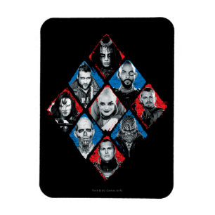 Suicide Squad Task Force X Checkered Diamond Magneet