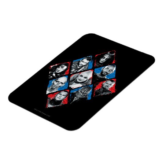 Suicide Squad | Task Force X Checkered Diamond Magneet (Linkerzijde)