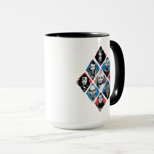 Suicide Squad | Task Force X Checkered Diamond Mok (Voorkant rechts)