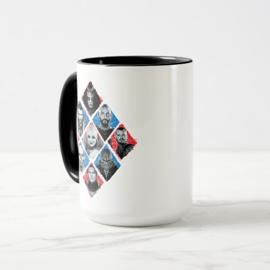 Suicide Squad | Task Force X Checkered Diamond Mok (Voorkant links)