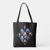 Suicide Squad | Task Force X Checkered Diamond Tote Bag (Achterkant)