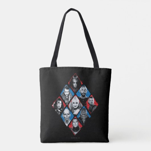 Suicide Squad | Task Force X Checkered Diamond Tote Bag (Achterkant)