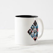 Suicide Squad | Task Force X Checkered Diamond Tweekleurige Koffiemok (Voorkant rechts)