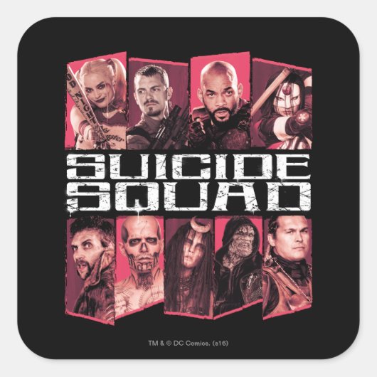 Suicide Squad | Task Force X Group Emblem Vierkante Sticker (Voorkant)