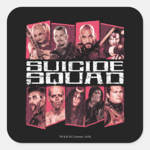 Suicide Squad   Task Force X Group Emblem Vierkante Sticker