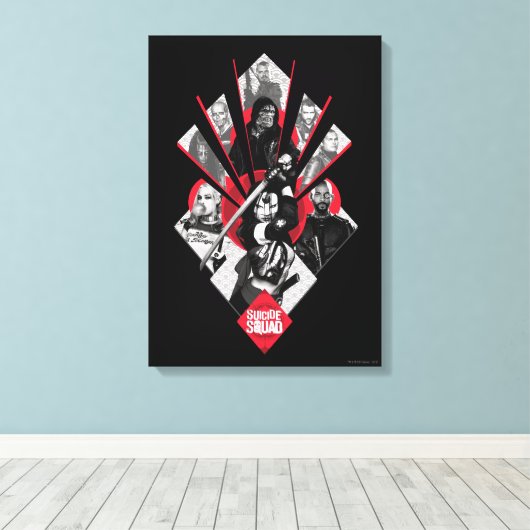 Suicide Squad | Task Force X Japans grafisch Canvas Afdruk (Insitu (Houten vloer))