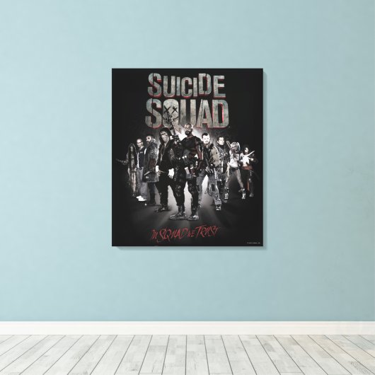 Suicide Squad |Task Force X Lineup Canvas Afdruk (Insitu (Houten vloer))