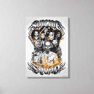 Suicide Squad   Task Force X Tribal Tattoo Canvas Afdruk