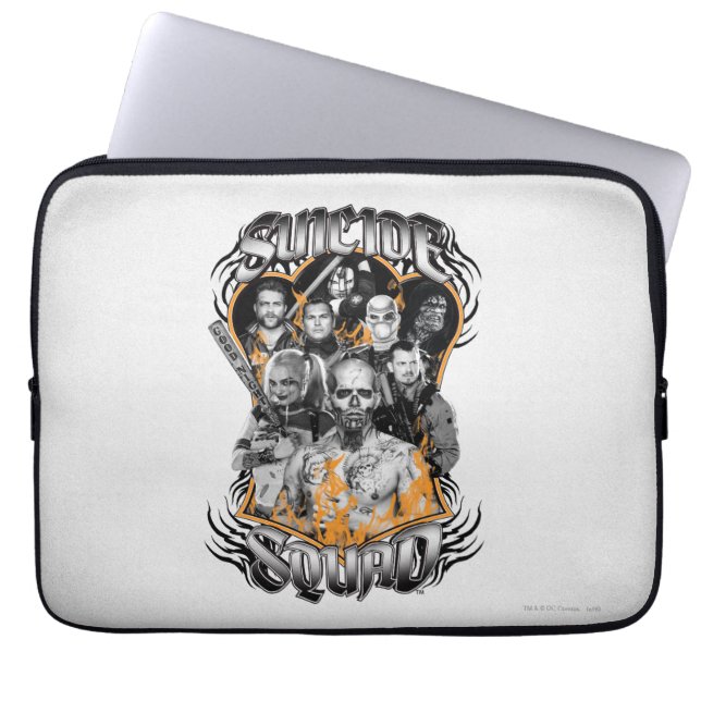 Suicide Squad | Task Force X Tribal Tattoo Laptop Sleeve (Voorkant)
