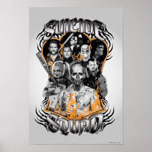 Suicide Squad Task Force X Tribal Tattoo Poster