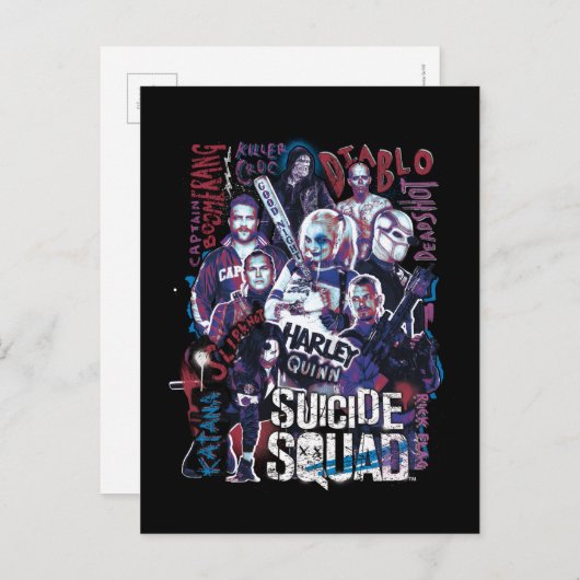 Suicide Squad | Task Force X Typografie Foto Briefkaart (Voorkant / Achterkant)
