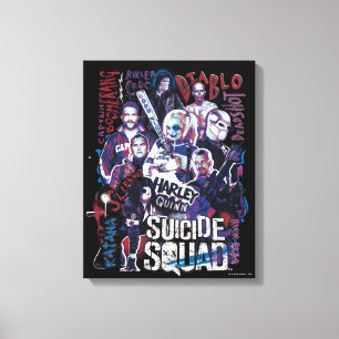 Suicide Squad   Task Force X Typografie Foto Canvas Afdruk