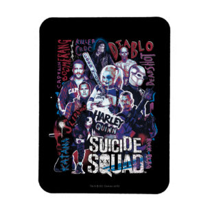 Suicide Squad Task Force X Typografie Foto Magneet