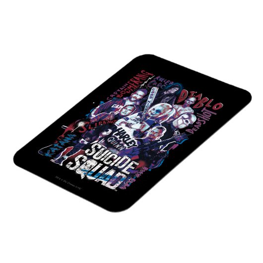 Suicide Squad | Task Force X Typografie Foto Magneet (Linkerzijde)