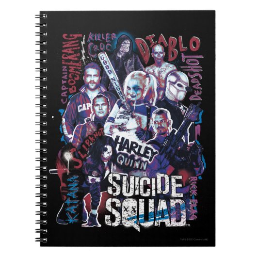 Suicide Squad | Task Force X Typografie Foto Notitieboek (Voorkant)