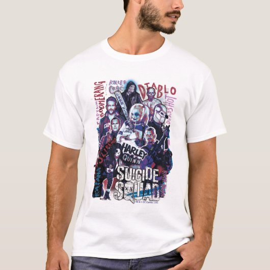 Suicide Squad | Task Force X Typografie Foto T-shirt (Voorkant)