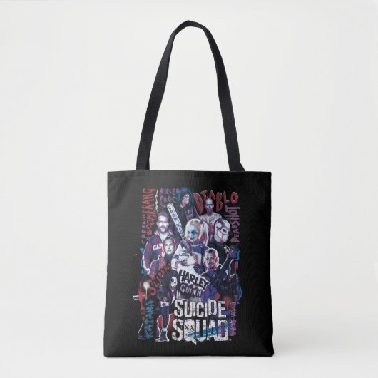 Suicide Squad | Task Force X Typografie Foto Tote Bag (Voorkant)