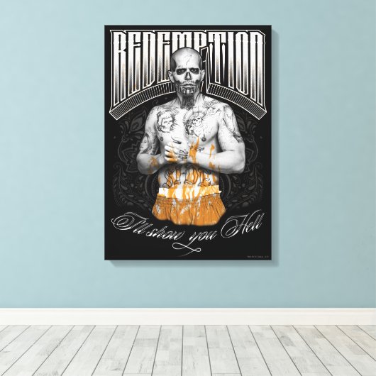 Suicide Squad | Tattoo El Diablo "Redemption" Canvas Afdruk (Insitu (Houten vloer))