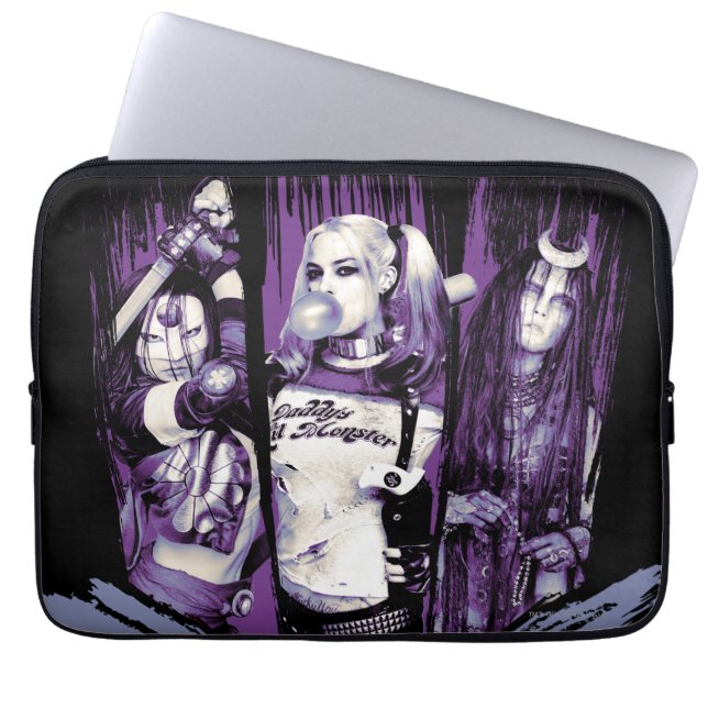 Suicide Squad | Vierkantsmeisjes "Op het plein ver Laptop Sleeve (Voorkant)