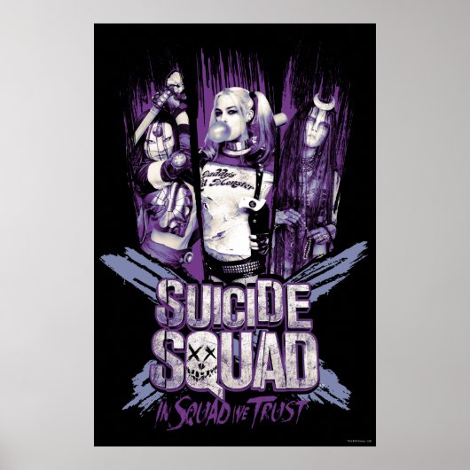 Suicide Squad | Vierkantsmeisjes "Op het plein ver Poster (Voorkant)
