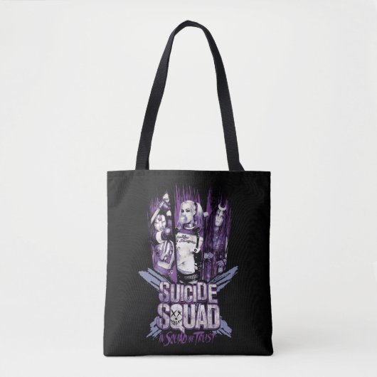 Suicide Squad | Vierkantsmeisjes "Op het plein ver Tote Bag (Voorkant)