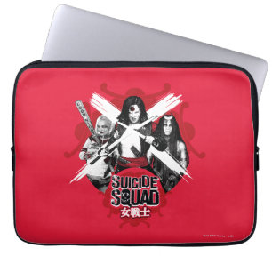 Suicide Squad   Vierkantsmeisjes "Vrouw Warrior" Laptop Sleeve