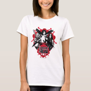 Suicide Squad   Vierkantsmeisjes "Vrouw Warrior" T-shirt