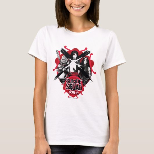 Suicide Squad | Vierkantsmeisjes "Vrouw Warrior" T-shirt (Voorkant)