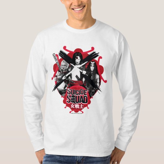 Suicide Squad | Vierkantsmeisjes "Vrouw Warrior" T-shirt (Voorkant)