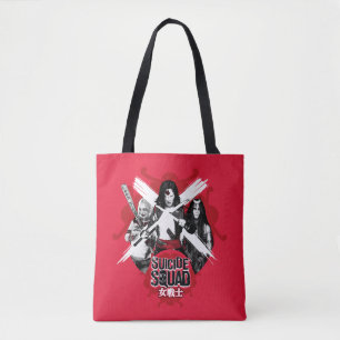 Suicide Squad   Vierkantsmeisjes "Vrouw Warrior" Tote Bag