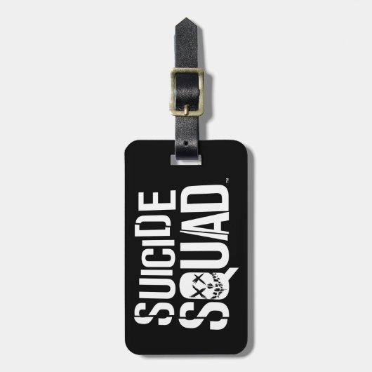 Suicide Squad | Witte Logo Bagagelabel (Voorkant verticaal)
